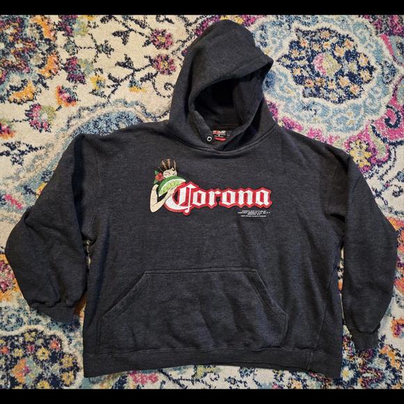 Vintage Corona Beer Rona Lime Girl Hoodie Sz L Fits Like M - Picture 1 of 9